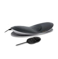 Wilton lower back stretcher in gray and black with its handheld remote