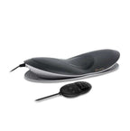 Wilton lower back stretcher in gray and black with its handheld remote
