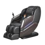 Titan TP-Epic 4D massage chair in brown with dark gray leg rest