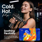 Hot and cold massage gun, touch screen display close up