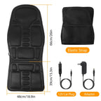 Size diagram, about 26 inches tall and 18.9 inches wide, with the elastic strap, car plug and adapter