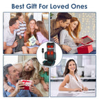Collage of people giving and enjoying the massage cushion as a gift
