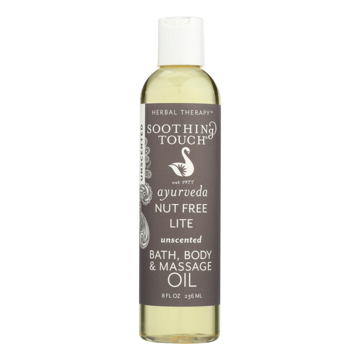 Soothing Touch Nut Free Lite unscented bath, body and massage oil, 8 oz bottle