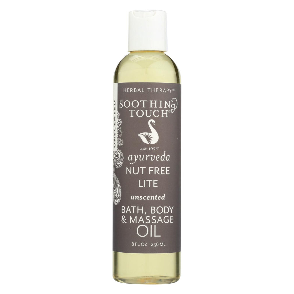 Soothing Touch nut free massage oil, 8 oz bottle