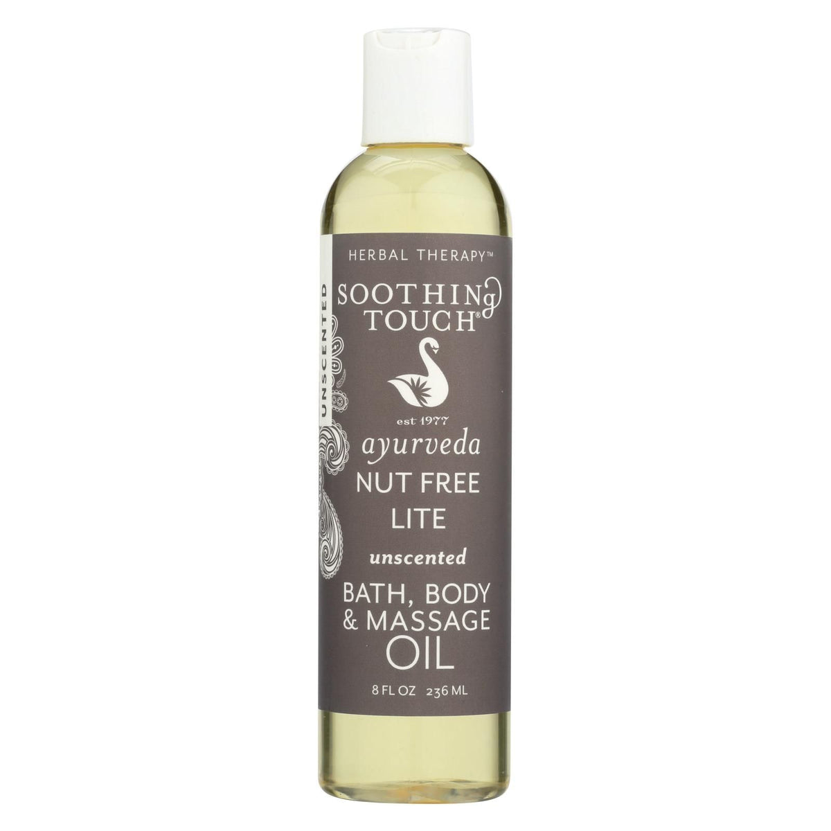 Soothing Touch nut free massage oil, 8 oz bottle