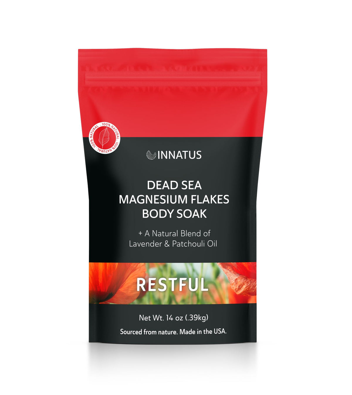 Innatus Restful Dead Sea magnesium bath soak, 14 oz bag