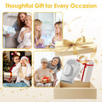Collage of people giving and enjoying the hand massager as a gift
