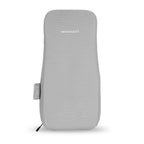 Light gray shiatsu back cushion, angled front view