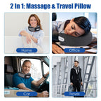 Photos of the pillow used at home, in the office, in a car and while traveling