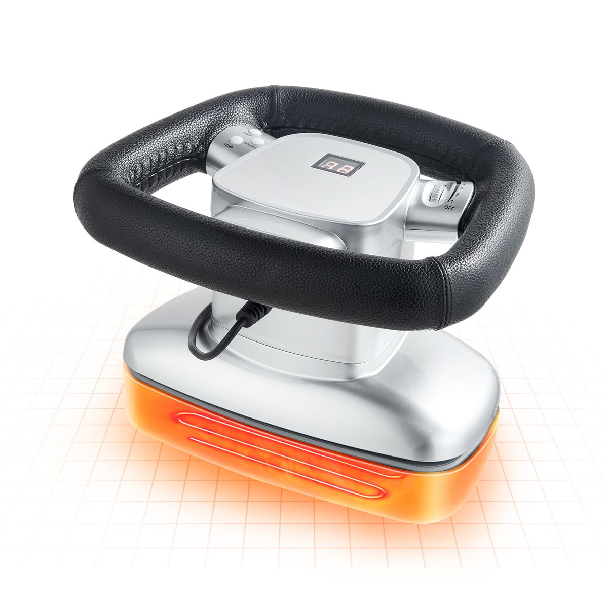 VEVOR massager with its heated base glowing orange